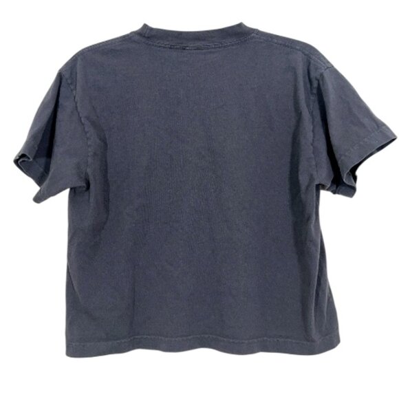 Lonely Ghost Feels Nice to Be Kneaded SS Crop Tee Gray Medium Cat Kitten - Picture 3 of 3